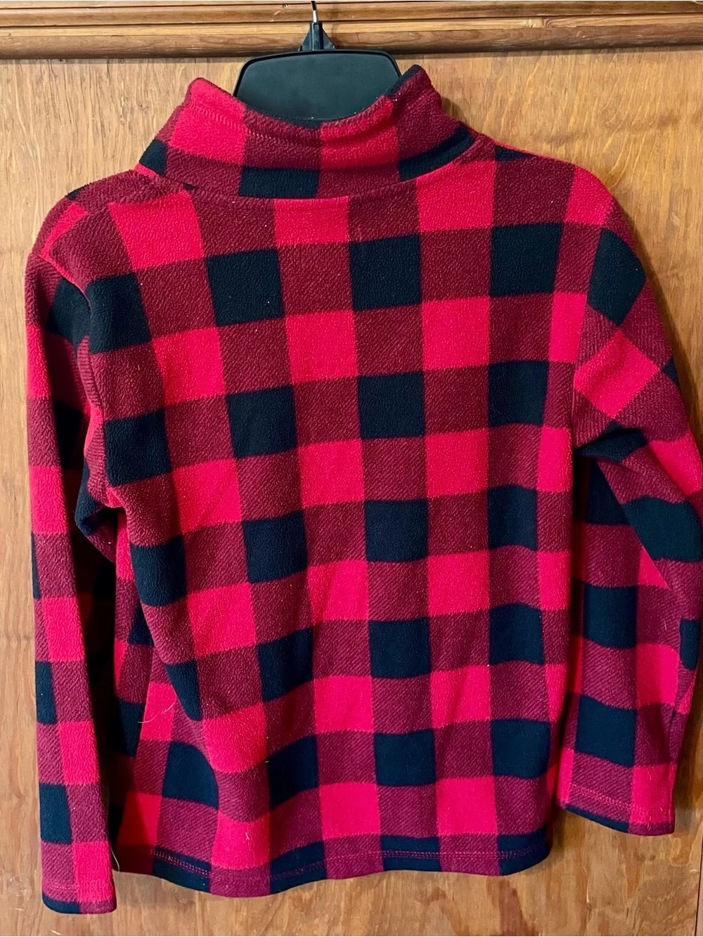 The Children's Place Red & Black Buffalo Plaid QuarterZip Pullover Size Kids 7/8